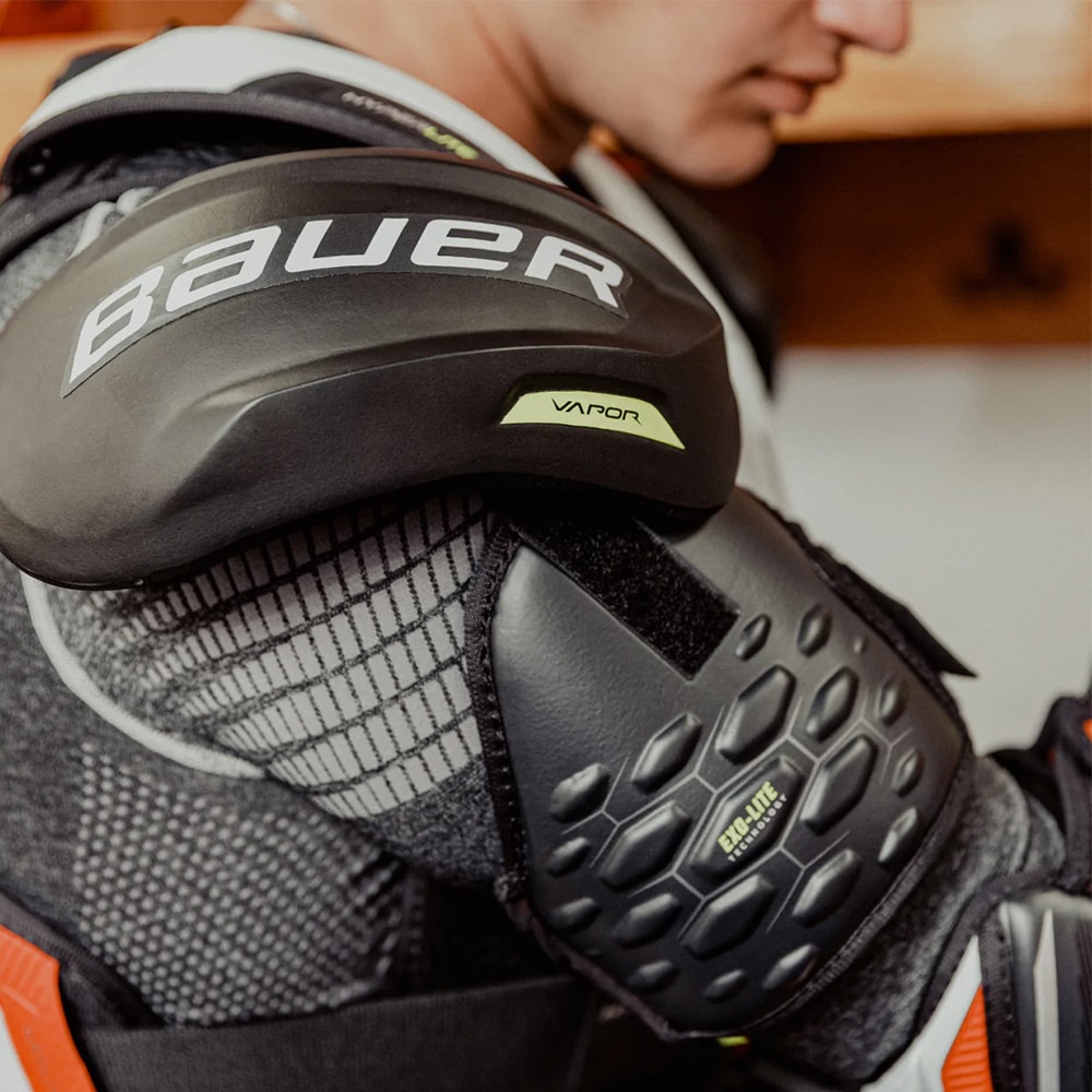 Bauer logo _ hockey shoulder pad