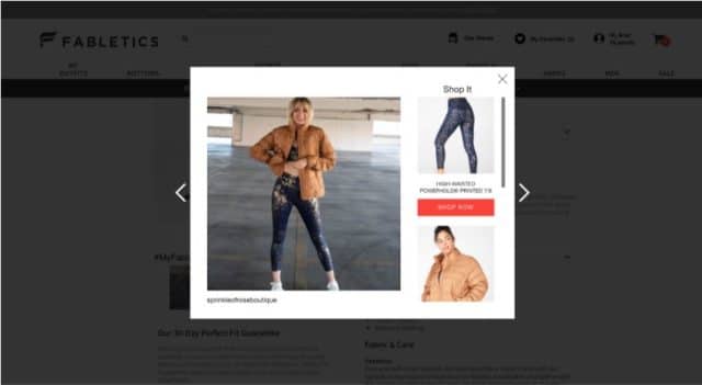 Fabletics online visual merchandising best practices