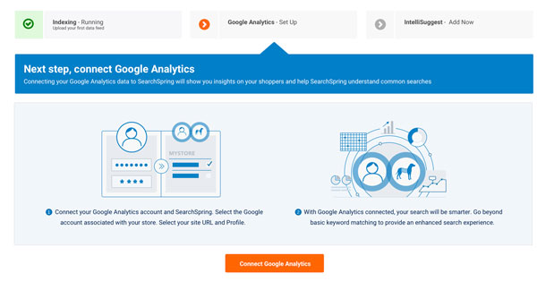 searchspring onboarding with analytics, January 2017