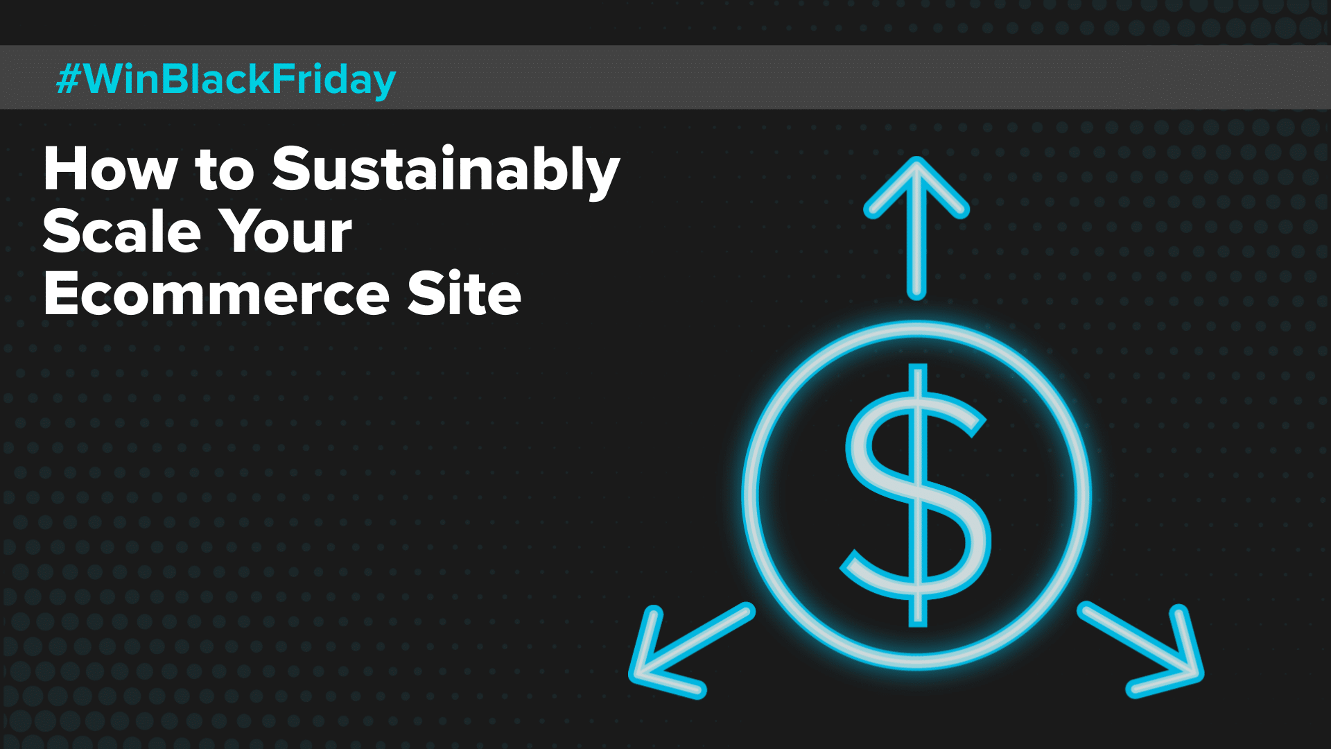 How to Sustainably Scale Your Ecommerce Site Money Icon Black Friday Content Black Background