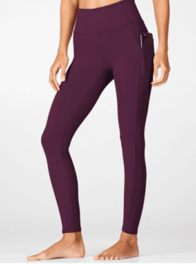 fabletics leggings maroon color on woman