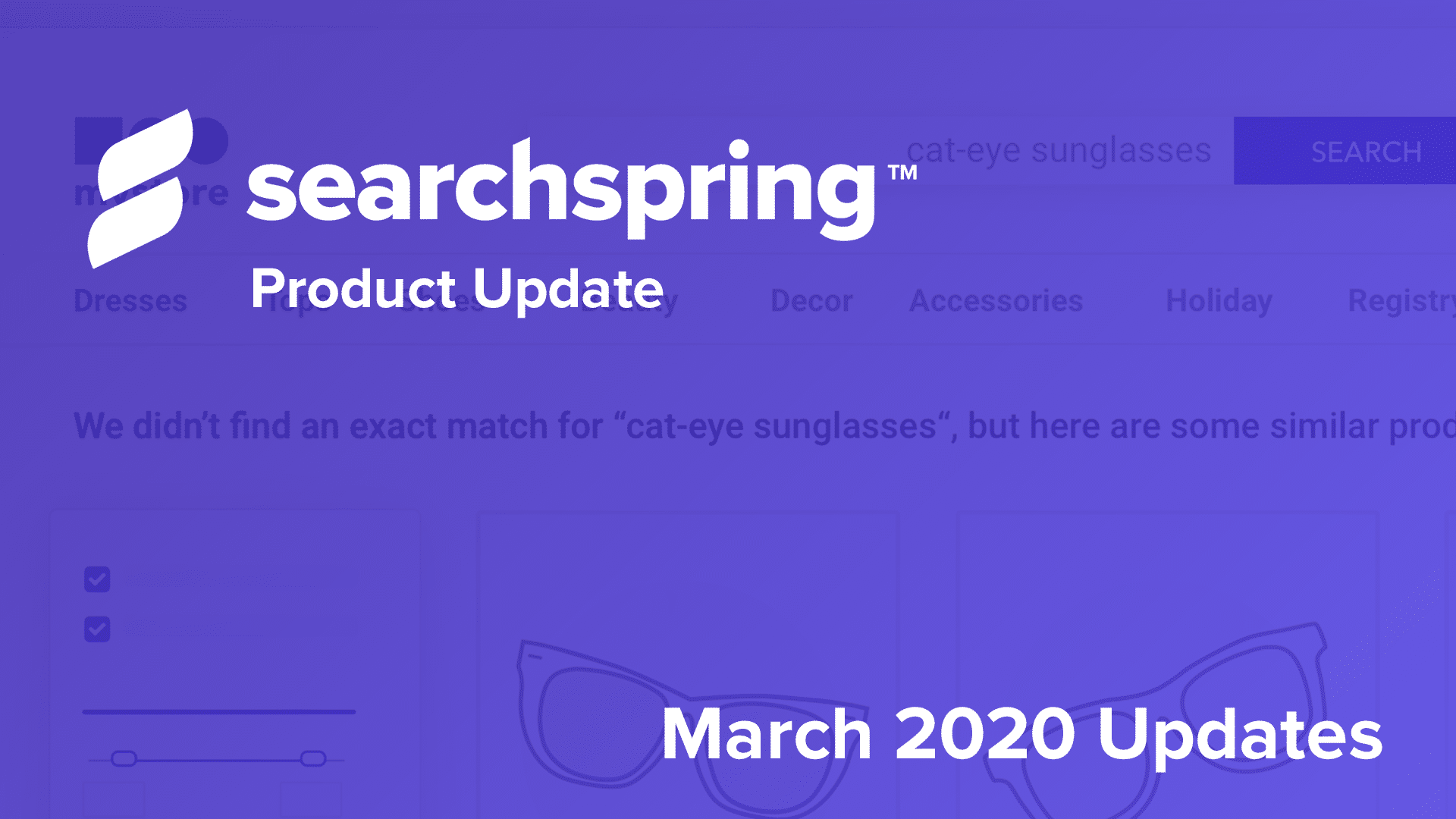 Searchspring product update March 2020