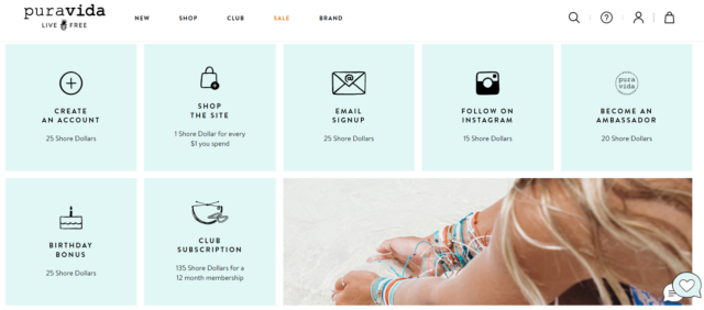 Pure Vida homepage structure 