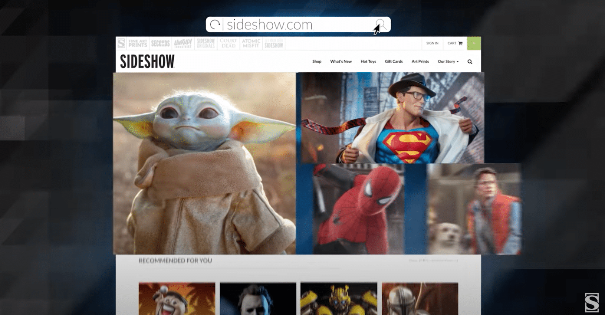 Sideshow website